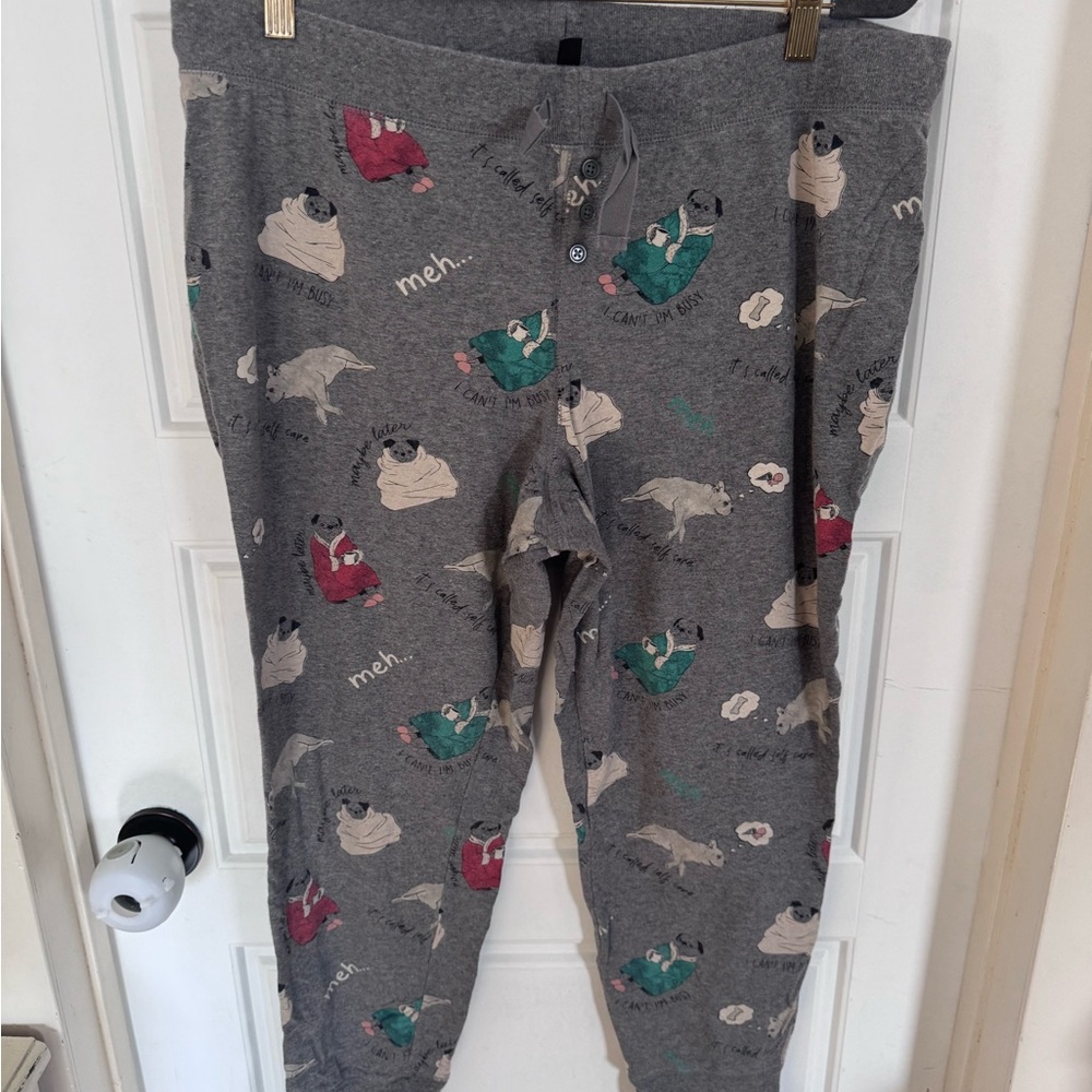 Torrid Gray Pug Print Lounge Pants